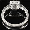 Image 2 : 2 DWT 10 KT Wht Gold w/ Diamond Ring Sz:6.5