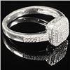 Image 3 : 2 DWT 10 KT Wht Gold w/ Diamond Ring Sz:6.5