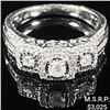 Image 1 : 2.9 DWT 10 KT Wht Gold w/ Diamond Ring Sz:6.5