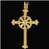 Image 2 : 0.7 DWT 14 KT Gold Cross Pendant w/ Diamond