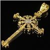 Image 3 : 0.7 DWT 14 KT Gold Cross Pendant w/ Diamond