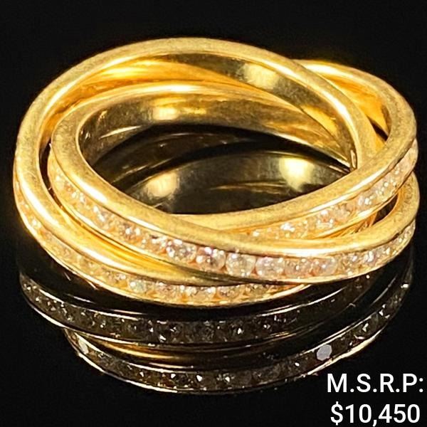 4.1 DWT 14 KT Gold Rings Pendant w/ Diamond