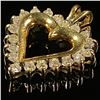 Image 3 : 1.3 DWT 10 KT Gold Heart Pendant w/ Diamond