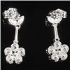 Image 2 : 1.3 DWT 14 KT Wht Gold w/ Diamonds Earrings