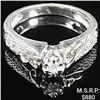 Image 1 : 1.7 DWT 10 KT Wht Gold w/ Diamond Ring Sz:4.5