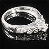 Image 3 : 1.7 DWT 10 KT Wht Gold w/ Diamond Ring Sz:4.5