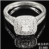Image 1 : 2.1 DWT 10 KT Wht Gold w/ Diamond Ring Sz:6