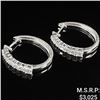 Image 1 : 2.2 DWT 14 KT Wht Gold w/ Diamond Earrings