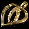Image 3 : 1.1 DWT 10 KT Gold Heart Pendant w/ Diamond