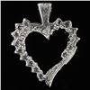 Image 2 : 1 DWT 10 KT Wht Gold Heart Pendant w/ Diamond