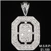 Image 1 : 1.6 DWT 10 KT Wht Gold Pendant w/ Diamond Lining