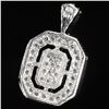 Image 2 : 1.6 DWT 10 KT Wht Gold Pendant w/ Diamond Lining