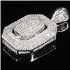 Image 3 : 1.6 DWT 10 KT Wht Gold Pendant w/ Diamond Lining