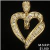 Image 1 : 1.5 DWT 10 KT Gold Heart Pendant w/ Diamond