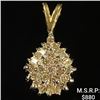 Image 1 : 0.8 DWT 10 KT Gold Pendant w/ Diamond Lining