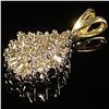 Image 3 : 0.8 DWT 10 KT Gold Pendant w/ Diamond Lining