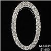 Image 1 : 1.4 DWT 10 KT Wht Gold Pendant w/ Diamond Lining