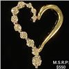 Image 1 : 0.7 DWT 10 KT Gold Heart Pendant w/ Diamond