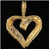 Image 2 : 1.4 DWT 10 KT Gold Heart Pendant w/ Diamond
