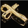 Image 3 : 1.4 DWT 10 KT Gold Cross Pendant w/ Diamond