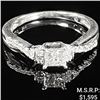 Image 1 : 1.4 DWT 10 KT Wht Gold w/ Diamond Ring Sz:5.5