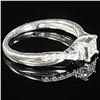 Image 3 : 1.4 DWT 10 KT Wht Gold w/ Diamond Ring Sz:5.5