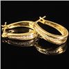 Image 3 : 2.1 DWT 14 KT Gold w/ Diamond Earrings