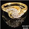 Image 1 : 1.8 DWT 14 KT Gold w/ Diamonds Ring Sz: 5
