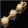 Image 3 : 1 DWT 14 KT Gold Pendant w/ Diamonds