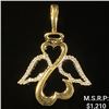 Image 1 : 1.4 DWT 14 KT Gold Heart Pendant w/ Diamond