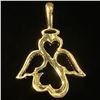 Image 2 : 1.4 DWT 14 KT Gold Heart Pendant w/ Diamond