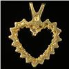 Image 2 : 0.8 DWT 10 KT Gold Heart Pendant w/ Diamond