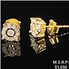 Image 1 : 1.1 DWT 14 KT Gold w/ Diamond Earrings