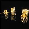 Image 2 : 1.1 DWT 14 KT Gold w/ Diamond Earrings