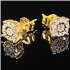 Image 3 : 1.1 DWT 14 KT Gold w/ Diamond Earrings