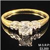Image 1 : 1.2 DWT 10 KT Gold w/ Diamonds Ring Sz: 5