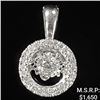 Image 1 : 0.8 DWT 10 KT Wht Gold Pendant w/ Diamonds