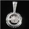 Image 2 : 0.8 DWT 10 KT Wht Gold Pendant w/ Diamonds