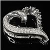Image 3 : 0.8 DWT 10 KT Wht Gold Hrt Pendant w/ Diamond &
