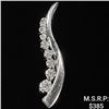 Image 1 : 0.7 DWT 10 KT Wht Gold Pendant w/ Diamond Lining