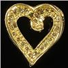 Image 2 : 0.8 DWT 10 KT Gold Heart Pendant w/ Diamond