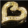 Image 3 : 0.8 DWT 10 KT Gold Heart Pendant w/ Diamond