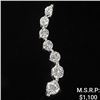 Image 1 : 0.4 DWT 14 KT Wht Gold Pendant w/ Diamond Lining