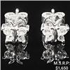 Image 1 : 1.1 DWT 14 KT Wht Gold w/ Diamonds Earrings