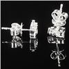 Image 3 : 1.1 DWT 14 KT Wht Gold w/ Diamonds Earrings
