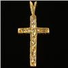Image 2 : 0.6 DWT 14 KT Gold Cross Pendant w/ Diamond