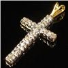 Image 3 : 0.6 DWT 14 KT Gold Cross Pendant w/ Diamond