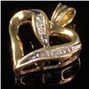 Image 3 : 0.6 DWT 10 KT Gold Heart Pendant w/ Diamond