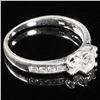 Image 3 : 1.2 DWT 10 KT Wht Gold w/ Diamond Ring Sz:6