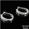 Image 1 : 2.1 DWT 14 KT Wht Gold w/ Diamond Earrings
